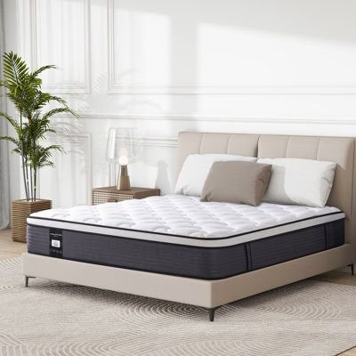 Dreamland Prime 6 Inches Queen Mattress with HR Foam, - White & GREY