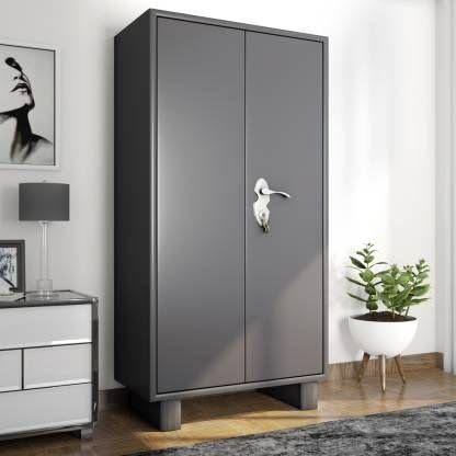 GREY ALMARAH WITH LOCKABLE STORAGE FOR ADDED SECURITY