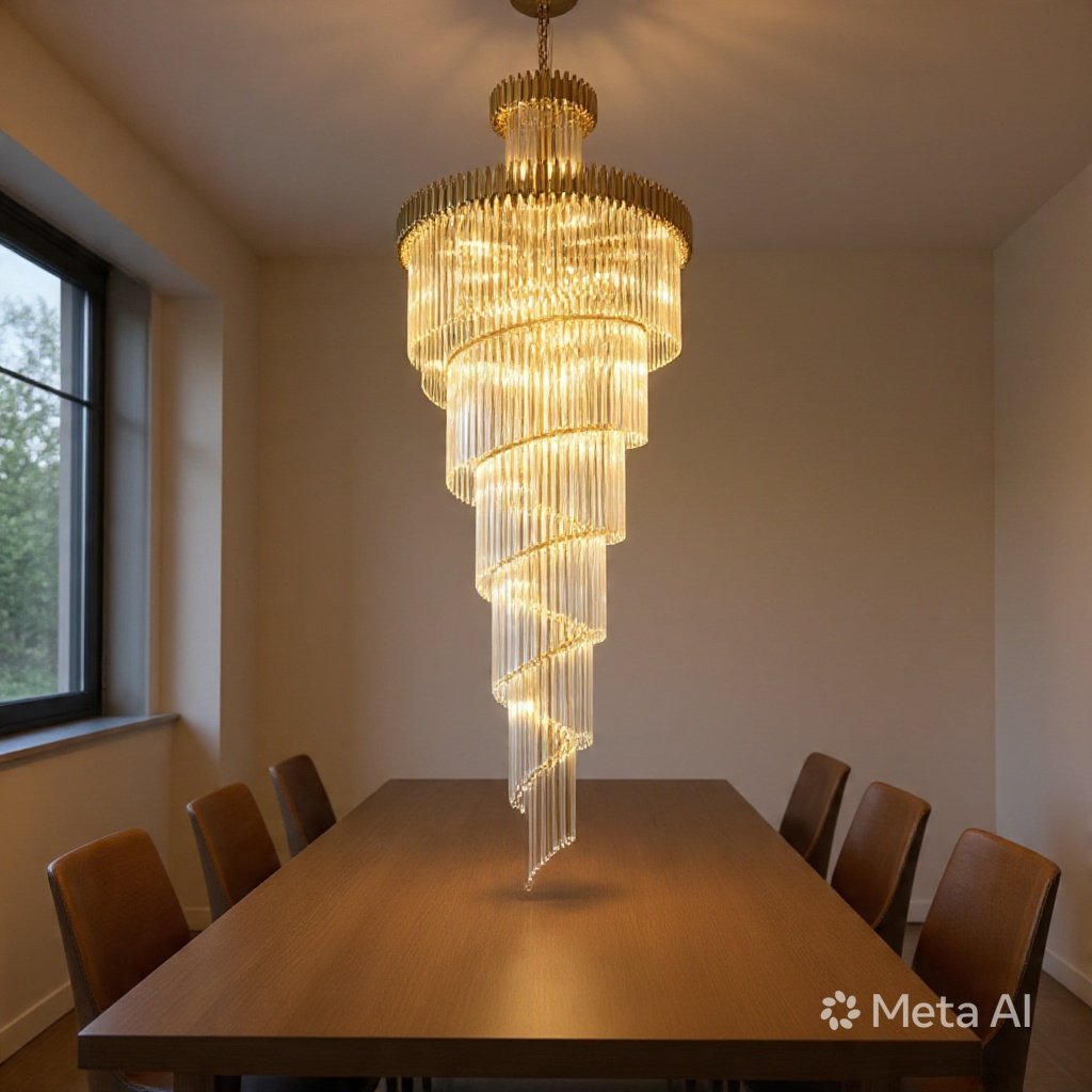 DOUBLE HEIGHT CRYSTAL CHANDELIER image 4
