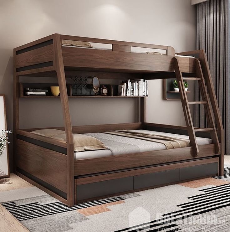 SOLID TEAK WITH STORAGE INSIDE RACKS BUNK BED