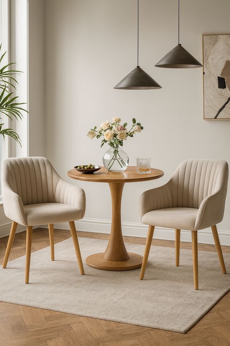 Solid TEAK Wood 2-Seater Tea Set - Brown