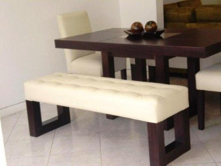 TEAK BENCH WITH CHESTERFIELD CUSHION