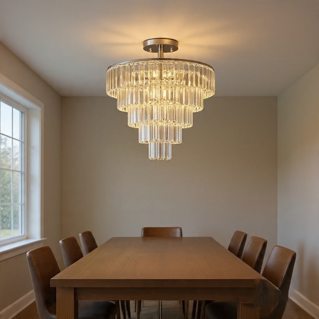 WHITE CRYSTAL CHANDELIER