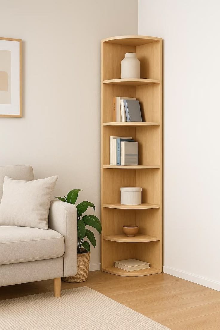 WOODERN CORNER SHELVES